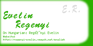 evelin regenyi business card